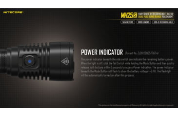 Image of Nitecore MH25S 1800 Lumen USB-C Rechargeable Flashlight, Black, 6952506406548