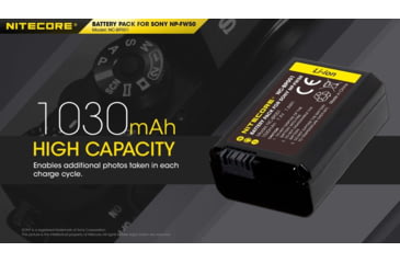 Image of Nitecore NC-BP001 Camera Battery Compatible with Sony NP-FW50, Black, 6952506494583