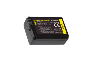 Image of Nitecore NC-BP001 Camera Battery Compatible with Sony NP-FW50, Black, 6952506494583
