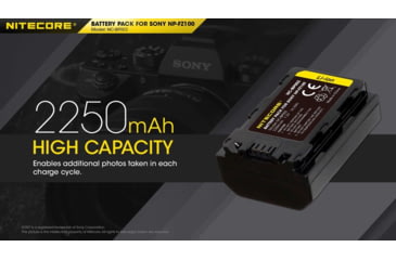 Image of Nitecore NC-BP002 Camera Battery Compatible with Sony NP-FZ100, Black, 6952506494590