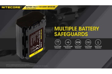 Image of Nitecore NC-BP002 Camera Battery Compatible with Sony NP-FZ100, Black, 6952506494590