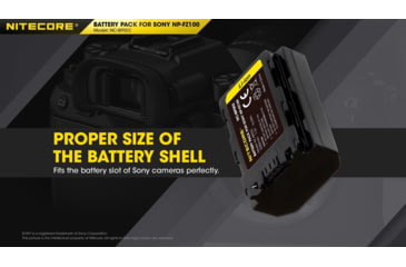 Image of Nitecore NC-BP002 Camera Battery Compatible with Sony NP-FZ100, Black, 6952506494590