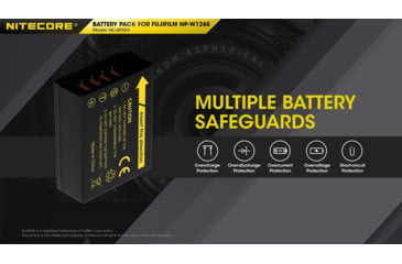 Image of Nitecore NC-BP004 Camera Battery Compatible with Fujifilm NP-W126S, Black, 6952506494552