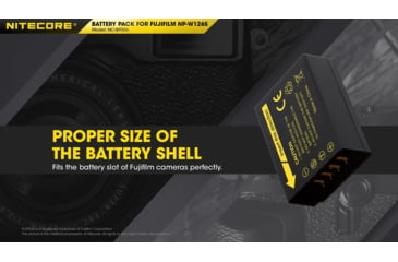 Image of Nitecore NC-BP004 Camera Battery Compatible with Fujifilm NP-W126S, Black, 6952506494552