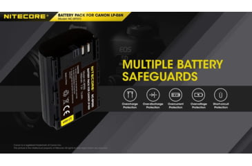 Image of Nitecore NC-BP005 Camera Battery Compatible with Canon LP-E6N, Black, 6952506494545