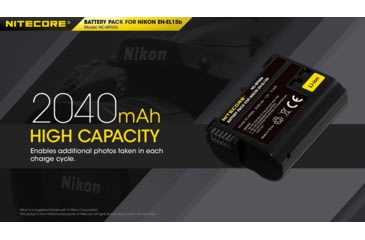 Image of Nitecore NC-BP006 Camera Battery Compatible with Nikon EN-EL15B, Black, 6952506494576