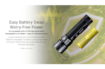 Image of Nitecore EX7 USB-C Rechargeable 6000 Lumens LED Flashlight