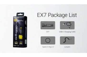 Image of Nitecore EX7 USB-C Rechargeable 6000 Lumens LED Flashlight