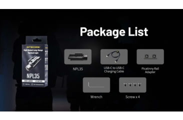 Image of Nitecore NPL35 USB-C Rechargeable 2000 Lumens LED Rail Mount Weapon Light