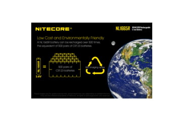Image of Nitecore NL1665R 650mAh USB Rechargeable 16340 Battery, Yellow, 6952506492411