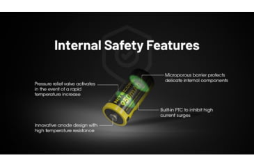 Image of Nitecore NL169R 950mAh USB-C Rechargeable 16340 Battery, Yellow, BAT-NITE-16340-NL169R