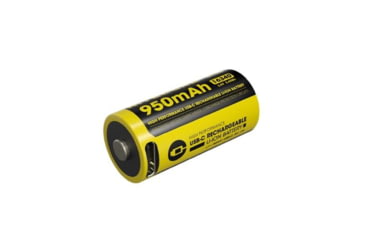 Image of Nitecore NL169R 950mAh USB-C Rechargeable 16340 Battery, Yellow, BAT-NITE-16340-NL169R