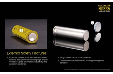 Image of Nitecore NL1835 3500mAh Rechargeable 18650 Battery, Yellow, 6952506491469