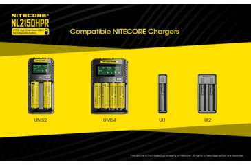 Image of Nitecore NL2150HPR 5000mAh USB-C Rechargeable 15A 21700 Battery, Yellow, 6952506493739