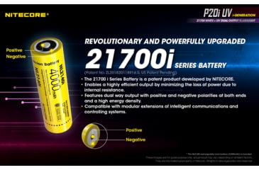 Image of Nitecore P20i UV 1800 Lumen Rechargeable Flashlight with UV Light, Black, 6952506406616