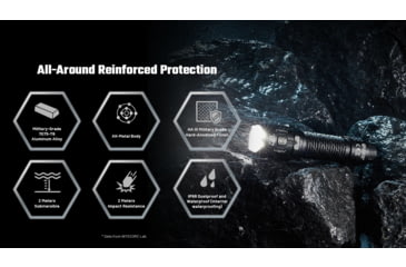 Image of Nitecore P27iX 5000 Lumen 21700 Li-Ion Rechargeable LED Customizable Tactical Flashlight w/ Multi-Beam Modes