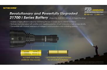 Image of Nitecore P30i 2000 Lumen 1093 Yard Long Throw Flashlight Hunting Kit, Black, 6952506406586