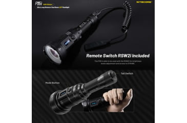 Image of Nitecore P35i CREE XP-G3 LED Rechargeable LEP Flashlight, 21700, White, 3000 Lumens, Black, 6952506407323
