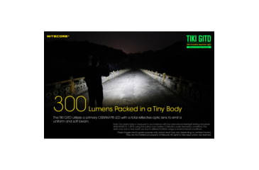 Image of Nitecore TIKI GITD 300 Lumen Rechargeable Keychain Flashlight, Green, 6952506406258