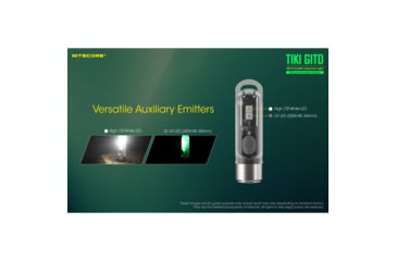 Image of Nitecore TIKI GITD 300 Lumen Rechargeable Keychain Flashlight, Green, 6952506406258