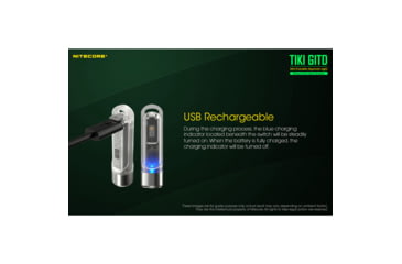 Image of Nitecore TIKI GITD 300 Lumen Rechargeable Keychain Flashlight, Green, 6952506406258