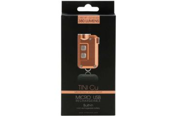 Image of Nitecore TINI-Cu 1 x Li-ion Battery Pack CREE XP-G2 S3 LED USB-Rechargeable Key Flashlight, 380 Lumens, Copper, TINI-CU