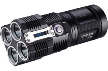 Image of Nitecore Tiny Monster TM26 Quad Ray LED Flashlight - 3500 Lumens - 4 x CREE XM-L U2 LED - Uses 4 x 18650 or 8 x CR123A, Black TM26QUDRY