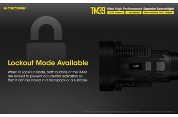 Image of Nitecore TM39 5200 Lumen 1640 Yard Long Throw Flashlight, Black, 6952506405893