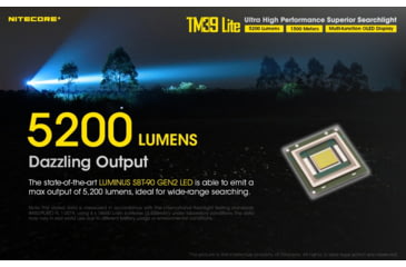 Image of Nitecore TM39 Lite 5200 Lumen 1640 Yard Long Throw Flashlight, Black, 6952506405909