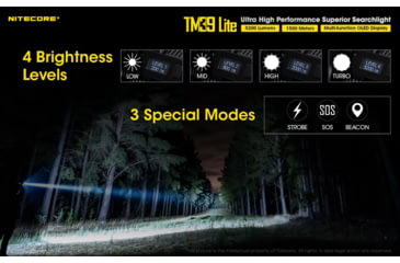 Image of Nitecore TM39 Lite 5200 Lumen 1640 Yard Long Throw Flashlight, Black, 6952506405909