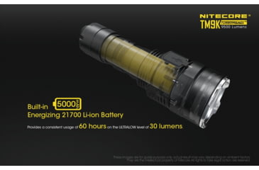 Image of Nitecore TM9K 9500 Lumen USB-C Rechargeable Flashlight, Black, 6952506405602