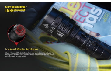 Image of Nitecore TM9K 9500 Lumen USB-C Rechargeable Flashlight, Black, 6952506405602