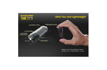 Image of Nitecore TUBE v2.0 55 Lumen USB Rechargeable Keychain Flashlight, Blue, 6952506405367