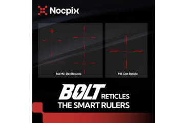 Image of NOCPIX BOLT P25R 3.5x25mm 30mm Tube Thermal Imaging Rifle Scope, 50 Hz, 256x192, Black, BOLT-P25R