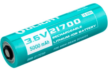 Image of Olight 217C50 21700 Battery for Seeker 2, Seeker 2 Pro, M2R Pro, Warrior X Pro, Teal, BAT-OL-21700-ORB-217C50