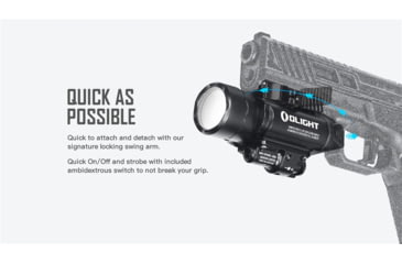 Image of Olight Baldr w/ IR Laser Sight LED Flashlight, Neutral White, 1350 Lumens, Black, FL-OL-BALDRIR