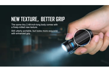 Image of Olight Baton 3 Rechargeable EDC LED Flashlight, Cool White, 1200 Lumens, Black, FL-OL-BATON3-BK