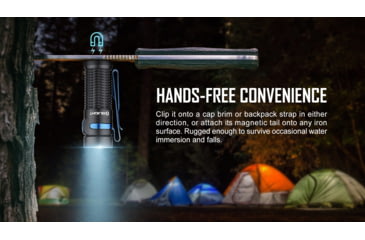 Image of Olight Baton 3 Rechargeable EDC LED Flashlight, Cool White, 1200 Lumens, Black, FL-OL-BATON3-BK