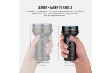 Image of Olight Marauder Mini, Rechargeable Hand, held Flashlight, RGB Light, 7,000 Lumens, Black, MARAUDERMINI