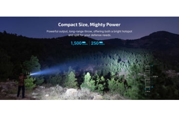 Image of Olight Odin S 1500 Lumen LED PIcatinny Mount Weapon Light, Lithium Ion, Black, 6975498004561