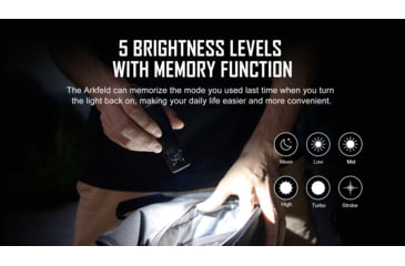Image of Olight Olight Arkfeld 1000 Lumen Rechargeable EDC Flashlight &amp; Green Laser, Black, FL-OL-ARKFELD-CWBK