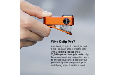 Image of Olight Oclip Pro 600 Lumens Rechargeable Orange