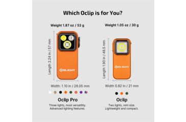 Image of Olight Oclip Pro 600 Lumens Rechargeable Orange