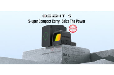 Image of Osight S 1x17-21mm Reflex Red Dot Sight, 2 MOA Dot, Black, Osight S