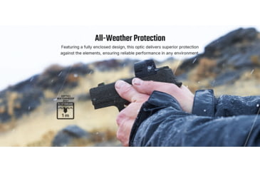 Image of Osight S 1x17-21mm Reflex Red Dot Sight, 2 MOA Dot, Black, Osight S