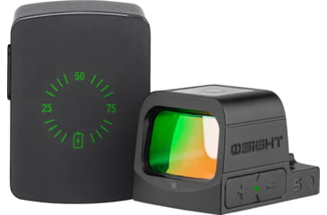 Image of Osight S 1x17-21mm Reflex Red Dot Sight, 2 MOA Dot, Black, Osight S