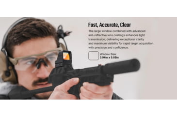 Image of Olight Osight X 1x21-24mm Reflex Red Dot Sight, 3 MOA Dot, Black, Osight X