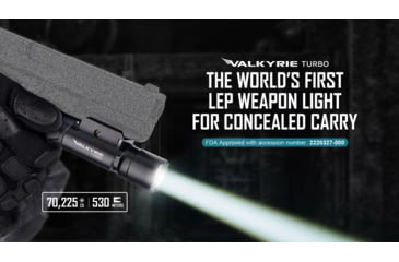 Image of Olight Valkyrie Turbo LEP Tactical LED Flashlight, White, 250 Lumens, Tan, FL-OL-VALKYRIETURBO-TN