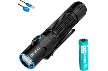 Image of Olight Warrior 3S Rechargeable Tactical LED Flashlight, White, 2300 Lumens, Black, FL-OL-WARRIOR3S-BK
