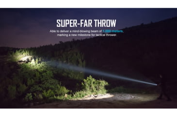 Image of Olight Warrior X Turbo 1000 Yard Long Throw Rechargeable LED Flashlight, Black, FL-OL-WARXTURBO-BK